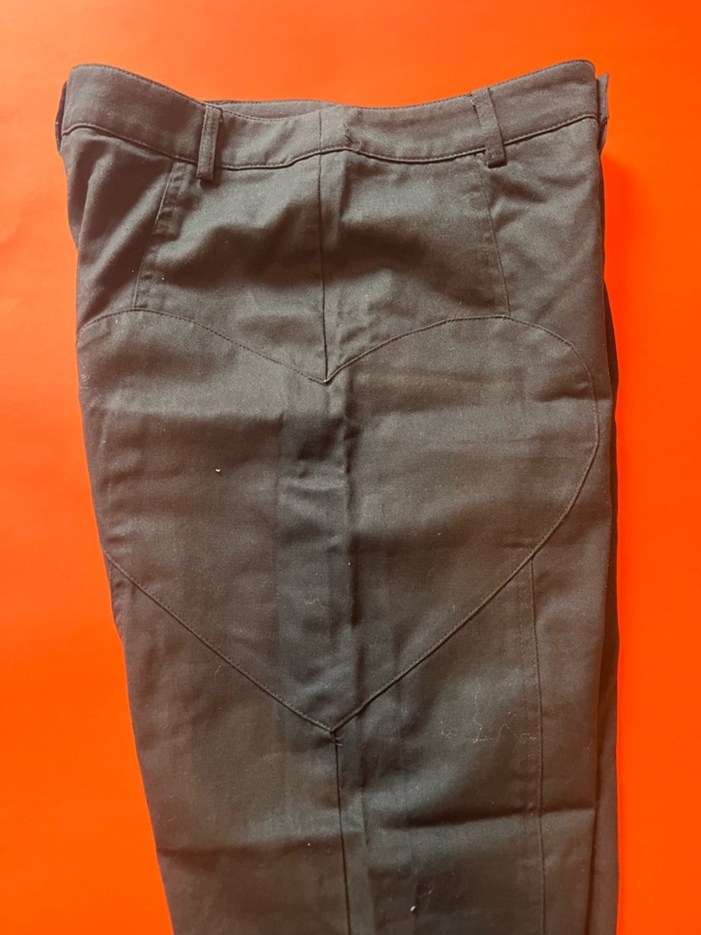 SHEIN Black Slacks with Heart Stitching
